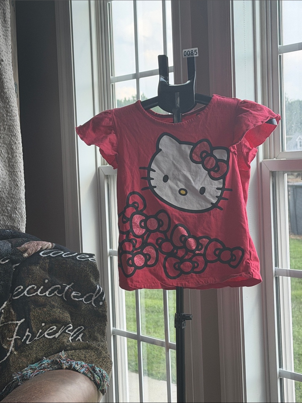 Hello Kitty Pink Graphic Ruffle Sleeve Tee